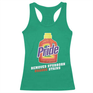 Funny Pride Removes Stubborn Orange Stains Racerback Tank Top Pride Month LGBTQ TS11 Irish Green Print Your Wear