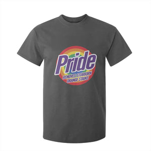 Funny Pride Removes Stubborn Orange Stains T Shirt For Kid LGBTQ Pride Month TS11 Dark Heather Print Your Wear