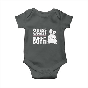Funny Rabbit Guess What Bunny Butt Baby Onesie TS11 Dark Heather Print Your Wear