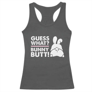 Funny Rabbit Guess What Bunny Butt Racerback Tank Top TS11 Dark Heather Print Your Wear