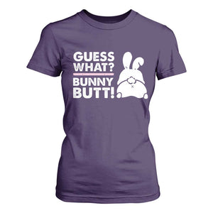 Funny Rabbit Guess What Bunny Butt T Shirt For Women TS11 Purple Print Your Wear