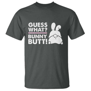 Funny Rabbit Guess What Bunny Butt T Shirt TS11 Dark Heather Print Your Wear