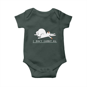 Funny Rabbit I Don't Carrot All Baby Onesie Lazy Bunny Easter Day TS11 Print Your Wear