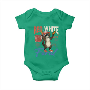 Funny Raccoon July 4th Baby Onesie Red White and Feral Patriotic Trash Panda TS10 Irish Green Print Your Wear