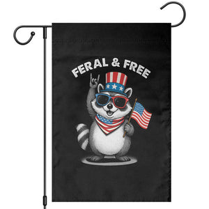 Funny Raccoon July 4th Garden Flag Patriotic Trash Panda Feral But Free TS10 Black Print Your Wear