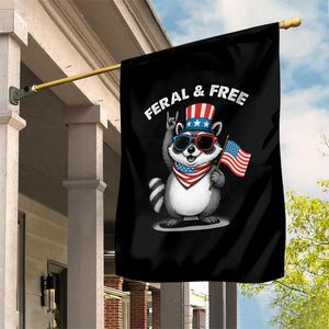 Funny Raccoon July 4th Garden Flag Patriotic Trash Panda Feral But Free TS10 Print Your Wear