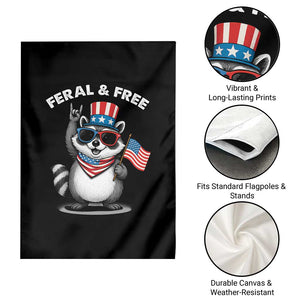 Funny Raccoon July 4th Garden Flag Patriotic Trash Panda Feral But Free TS10 Print Your Wear