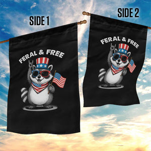 Funny Raccoon July 4th Garden Flag Patriotic Trash Panda Feral But Free TS10 Print Your Wear