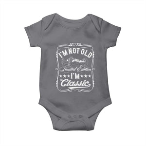Funny Racing Formula Car I Am Not Old I Am Classic Baby Onesie Fathers Day TS11 Charcoal Print Your Wear