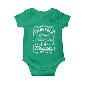 Funny Racing Formula Car I Am Not Old I Am Classic Baby Onesie Fathers Day TS11 Irish Green Print Your Wear