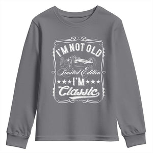 Funny Racing Formula Car I Am Not Old I Am Classic Youth Sweatshirt Fathers Day TS11 Charcoal Print Your Wear