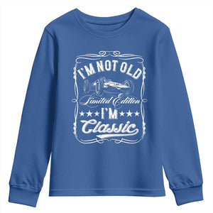 Funny Racing Formula Car I Am Not Old I Am Classic Youth Sweatshirt Fathers Day TS11 Royal Blue Print Your Wear