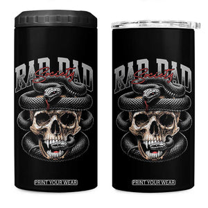 Funny Rad Dad Society 4 in 1 Can Cooler Tumbler Dad Life Skull Snake Fathers Day TS11 One Size: 16 oz Black Print Your Wear