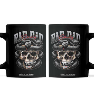 Funny Rad Dad Society Coffee Mug Dad Life Skull Snake Fathers Day TS11 Black Print Your Wear