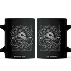 Funny Rad Dad Society Coffee Mug Vintage Skull Snake Fathers Day TS11 Black Print Your Wear