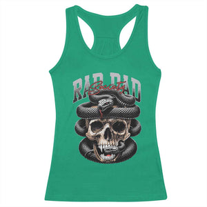 Funny Rad Dad Society Racerback Tank Top Dad Life Skull Snake Fathers Day TS11 Irish Green Print Your Wear