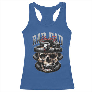 Funny Rad Dad Society Racerback Tank Top Dad Life Skull Snake Fathers Day TS11 Royal Blue Print Your Wear