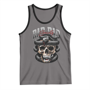 Funny Rad Dad Society Tank Top Dad Life Skull Snake Fathers Day TS11 Deep Heather Black Print Your Wear