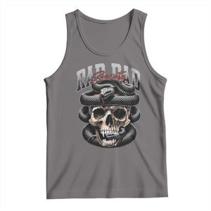 Funny Rad Dad Society Tank Top Dad Life Skull Snake Fathers Day TS11 Deep Heather Print Your Wear