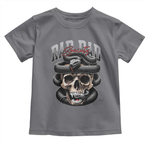 Funny Rad Dad Society Toddler T Shirt Dad Life Skull Snake Fathers Day TS11 Charcoal Print Your Wear