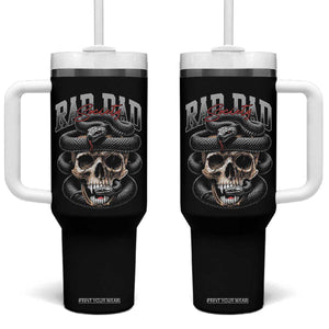 Funny Rad Dad Society Tumbler With Handle Dad Life Skull Snake Fathers Day TS11 One Size: 40 oz Black Print Your Wear