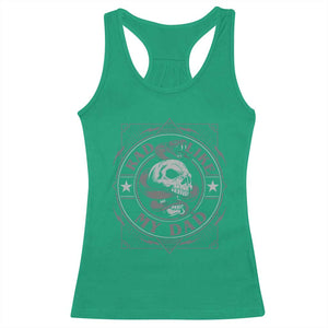 Funny Rad Like My Dad Racerback Tank Top Vintage Skull Snake Fathers Day TS11 Irish Green Print Your Wear