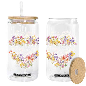 Funny Radicalized By Basic Decency Glass Can Women Floral Heart TS11 Black Print Your Wear