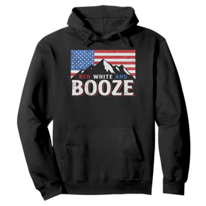 Funny Red White And Booze Hoodie 4th Of July Beer American Flag TS11 Black Print Your Wear