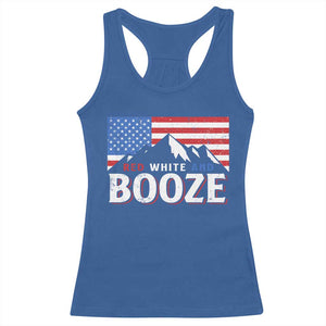 Funny Red White And Booze Racerback Tank Top 4th Of July Beer American Flag TS11 Royal Blue Print Your Wear