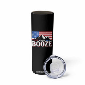 Funny Red White And Booze Skinny Tumbler 4th Of July Beer American Flag TS11 Print Your Wear