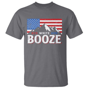 Funny Red White And Booze T Shirt 4th Of July Beer American Flag TS11 Charcoal Print Your Wear