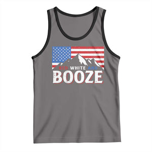 Funny Red White And Booze Tank Top 4th Of July Beer American Flag TS11 Deep Heather Black Print Your Wear