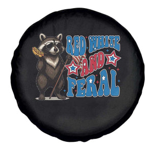 Funny Red White And Feral Spare Tire Cover Raccoon 4th of July Patriotic TS11 Print Your Wear