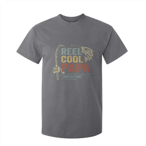 Funny Reel Cool Papa T Shirt For Kid Fishing Dad Fisherman Father's Day TS11 Charcoal Print Your Wear