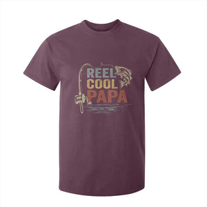 Funny Reel Cool Papa T Shirt For Kid Fishing Dad Fisherman Father's Day TS11 Maroon Print Your Wear
