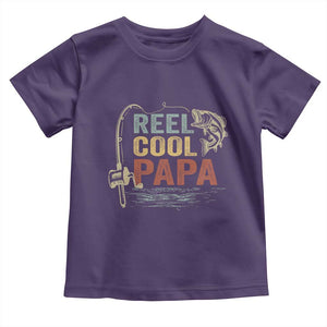 Funny Reel Cool Papa Toddler T Shirt Fishing Dad Fisherman Father's Day TS11 Purple Print Your Wear