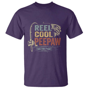 Funny Reel Cool Peepaw T Shirt Fishing Grandpa Fisherman Father's Day TS11 Purple Print Your Wear