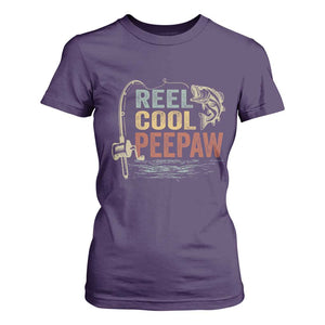 Funny Reel Cool Peepaw T Shirt For Women Fishing Grandpa Fisherman Father's Day TS11 Purple Print Your Wear