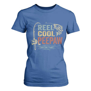 Funny Reel Cool Peepaw T Shirt For Women Fishing Grandpa Fisherman Father's Day TS11 Royal Blue Print Your Wear