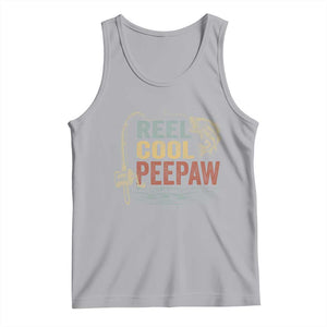 Funny Reel Cool Peepaw Tank Top Fishing Grandpa Fisherman Father's Day TS11 Athletic Heather Print Your Wear