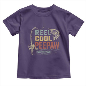 Funny Reel Cool Peepaw Toddler T Shirt Fishing Grandpa Fisherman Father's Day TS11 Purple Print Your Wear