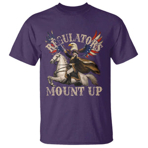 Funny Regulators Mount Up 4th Of July George Washington T Shirt American Flag Eagle TS11 Purple Print Your Wear