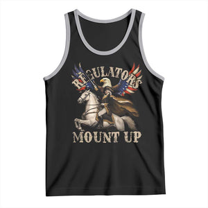 Funny Regulators Mount Up 4th Of July George Washington Tank Top American Flag Eagle TS11 Black Athletic Heather Print Your Wear