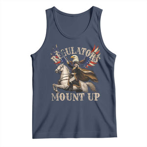 Funny Regulators Mount Up 4th Of July George Washington Tank Top American Flag Eagle TS11 Navy Print Your Wear