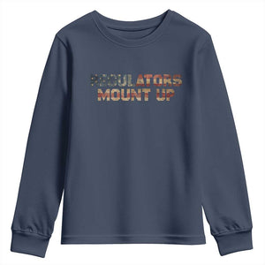 Funny Regulators Mount Up 4th Of July USA Independence Day Youth Sweatshirt TS11 Navy Print Your Wear