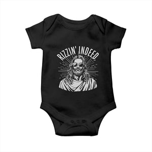 Funny Religious Christian Jesus Meme Baby Onesie Rizzin Indeed TS11 Black Print Your Wear