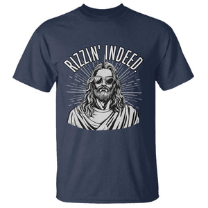 Funny Religious Christian Jesus Meme T Shirt Rizzin Indeed TS11 Navy Print Your Wear