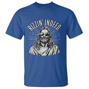 Funny Religious Christian Jesus Meme T Shirt Rizzin Indeed TS11 Royal Blue Print Your Wear
