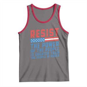 Funny Resist The Power Of The People Is Greater Than The People In Power Tank Top TS11 Deep Heather Red Print Your Wear