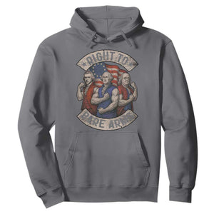 Funny Right to Bare Arms Founding Fathers Hoodie 4th of July Patriotic Celebrations TS10 Charcoal Print Your Wear